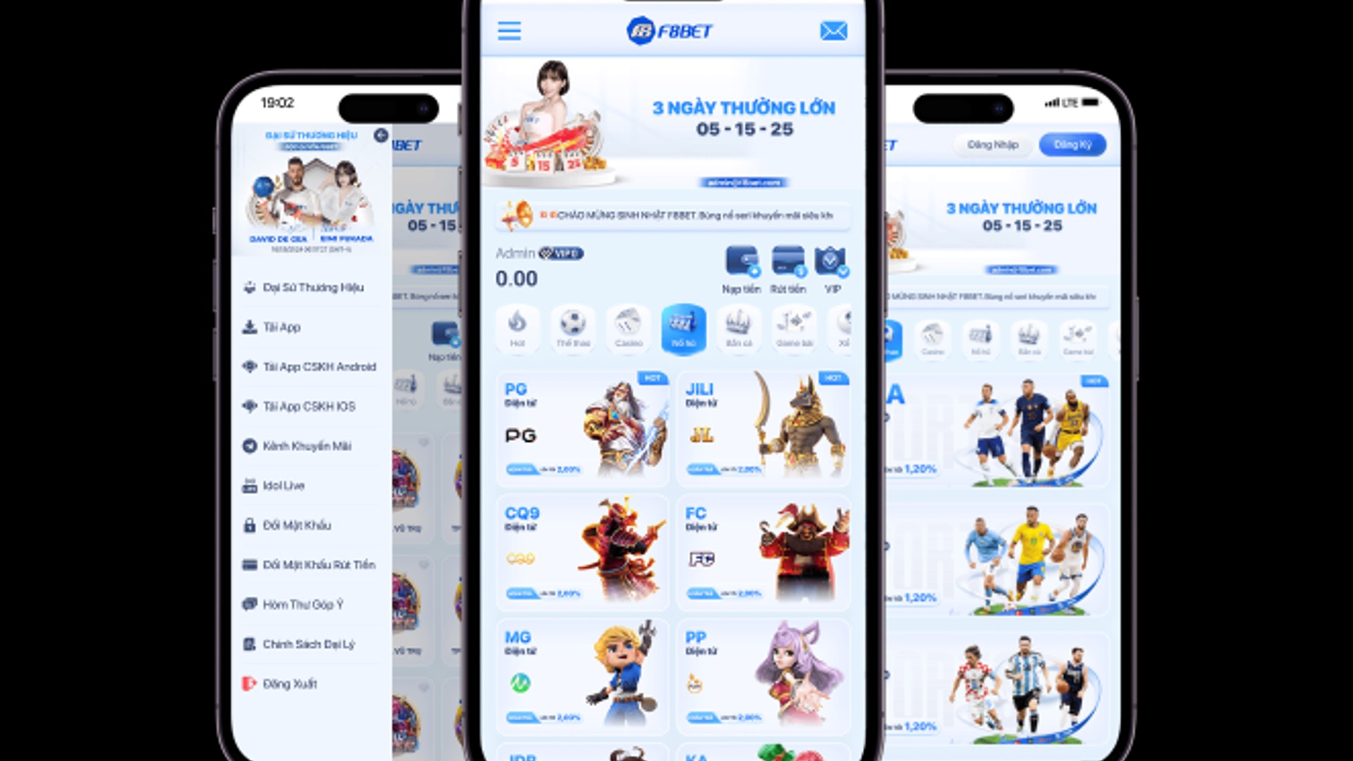 Giao diện ứng dụng 8win55 trên điện thoại Android